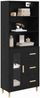 vidaXL Highboard Schwarz Eichen-Optik 69,5 x 32,5 x 180 cm 3416209 Bild 3
