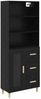 vidaXL Highboard Schwarz Eichen-Optik 69,5 x 32,5 x 180 cm 3416209 Bild 2