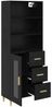 vidaXL Highboard Schwarz Eichen-Optik 69,5 x 32,5 x 180 cm 3416209 Bild 5