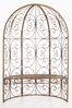 CLP 'Rosie' Halbpavillon mit Sitzbank, Eisen mit Pulverbeschichtung, 178 x 58 x 120 cm, Antik Braun Bild 3