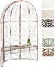 CLP 'Rosie' Halbpavillon mit Sitzbank, Eisen mit Pulverbeschichtung, 178 x 58 x 120 cm, Antik Braun Bild 2