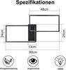 ZMH LED Deckenleuchte Wohnzimmer Deckenlampe Schwarz Modern 80CM Wohnzimmerlampe Dimmbar mit Fernbedienung 48W Schlafzimmerlampe Rechteck Metall-Design für Schlafzimmer Kinderzimmer küchen Bild 5