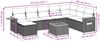 vidaXL 9-tlg. Garten-Sofagarnitur mit Kissen Schwarz Poly Rattan 3259493 Bild 3