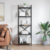 vidaXL Bücherregal Schwarz Eichen-Optik 56 x 34 x 171 cm Holzwerkstoff 883862 Bild 4