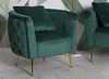 Dmora Sessel Prampolini, Gepolsterter Sitz, Einzelsofa im Wohnzimmer, Stuhl mit Armlehnen, 76x74 h71 cm, Grün Bild 2
