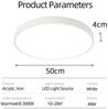 style home LED Deckenleuchte Flach Rund Deckenlampe aus Metall, Warmweiß 3000K, 24W/36W/48W, LED fest integriert, nicht dimmbar, Warmweiß 3000K, Weiß 50*50*4cm für Schlafzimmer Wohnzimmer Küche Büro Flur Diele Bild 4