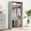 vidaXL Kleiderschrank Betongrau 100x50x200 cm Holzwerkstoff 3307804 Bild 3