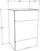 VCM Küchenmöbel Hängeschrank Fasola 919319 Weiß / Honig-Eiche H. 60 x B. 40 x T. 31 cm Bild 5