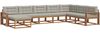 vidaXL Outdoor-Sofagarnitur mit Kissen 8 pcs Natürlich und Hellgrau 3368004 Bild 2