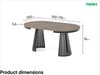 MEBLINI Esstisch Rund Ausziehbar aus Metall - 100-176x76 cm - CONEY - Cremona Cannolo Eiche/Schwarz Matt - Loft - Esszimmertisch Modern - Küchentisch - Ausziehtisch - Round Dining Table Bild 3