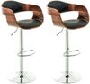 2er Set Barhocker Kingston Kunstleder, walnuss/schwarz Bild 3