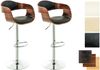 2er Set Barhocker Kingston Kunstleder, walnuss/schwarz Bild 2