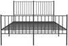 vidaXL Bettgestell mit Kopf- und Fußteil Metall Schwarz 140x200 cm 350883 Bild 5
