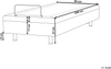 Verstellbares Bett ohne Kopfteil DUKE II 80 x 200 cm Stoff Helles Beige Bild 2