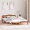 vidaXL Bettrahmen Wachsbraun 150 x 200 cm Massives Kiefernholz 872061 Bild 1