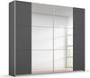 rauch Kleiderschrank; Schwebetürenschrank KRONACH, 2-türig, 2 Spiegeltüren, Graumetallic, 218 x 210 x 59xcm Bild 3