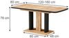 Esstisch Fenaro Schwarz/Eiche 120 x 80 cm 2 Teile Vicco Bild 2