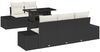 vidaXL Garten-Sofa-Set mit Kissen mit Speicher 6 pcs Schwarz und Creme 3357830 Bild 2