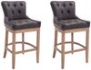 CLP 2er Set Barhocker Lakewood Echtleder gepolstert,braun antik-hell Bild 3
