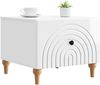 vidaXL Couchtisch Hochglanz Weiß 49 x 50 x 40 cm Holzwerkstoff 894279 Bild 2