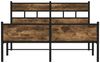 vidaXL Metallbett ohne Matratze Räuchereiche 160x200 cm 3308490 Bild 4