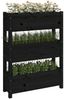 vidaXL Pflanzkübel Schwarz 77x25x104,5 cm Massivholz Kiefer 823938 Bild 4