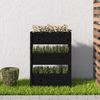 vidaXL Pflanzkübel Schwarz 77x25x104,5 cm Massivholz Kiefer 823938 Bild 3