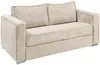 Vente-unique - LORETO Sofa SamtStoff Beige - B 95 cm x H 90 cm x L 195 cm Bild 3