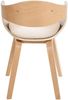 2er Set Stühle LONDON Kunstleder - 73x49x46cm, Natur/Creme Kunstleder Holz Gestell Konferenzstuhl Wartezimmerstuhl Bild 5
