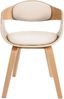2er Set Stühle LONDON Kunstleder - 73x49x46cm, Natur/Creme Kunstleder Holz Gestell Konferenzstuhl Wartezimmerstuhl Bild 3