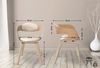 2er Set Stühle LONDON Kunstleder - 73x49x46cm, Natur/Creme Kunstleder Holz Gestell Konferenzstuhl Wartezimmerstuhl Bild 2