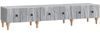 vidaXL TV-Schränk Graues Sonoma 147 x 34,5 x 30 cm Holzwerkstoff 894251 Bild 2