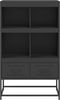 vidaXL Highboard Schwarz 68x39x111,5 cm Stahl 846602 Bild 4