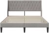 vidaXL Bettrahmen mit Kopfteil Hellgrau 140 x 190 cm Samt 42027424 Bild 4
