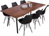 Esstisch Baumkante 180 x 90 cm Akazie massiv nussbaumfarben Metallgestell Schwarz CELIA 136312975 Bild 3