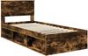 vidaXL Bettrahmen Geräucherte Eiche 90 x 190 cm Massives Kiefernholz 3410658 Bild 4