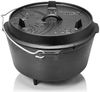 Petromax Schmortopf Feuertopf Dutch Oven ft9 mit Füssen 8-14 Personen 7,5l, Gusseisen (Spar-Set, 6-tlg, Topf+Deckel+Deckelheber+Paste+Schaber+Feuer-Kit), Deckel mit Henkel, als Pfanne nutzbar, Topf induktionsfähig Bild 2