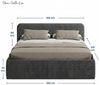 Home Collective Polsterbett Bett mit Stauraum, verstellbarem Lattenrost, viele Größen (Größen: 100x200 120x200 140x200 160x200 180x200 200x200, hochwertiger Kordstoff, made in Germany), wählbare Matratze Federkern oder Kaltschaum, Anthrazit Bild 4