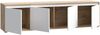 Lowboard >Skelpe< 4 Türen, Weiß/ Artisan Eiche Dekor - 188,3x49,7x42cm (BxHxT) Bild 5
