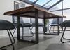 Baumtisch Sheesham 200x100x77 grau gebeizt / U-Beine anthrazit glänzend FREEFORM 5 Bild 3