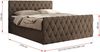 Boxspringbett mit gesteppter Front und Kopfteil, Multipocket-Matratze, zwei Bettkästen - MIREN DUO - 160 x 200 cm - Braun Velvet - H4 Bild 5