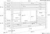Erst-Holz Etagenbett mit waagrechten Balken, Kiefer, Natur 90x220 Bett, Rollroste Bild 4