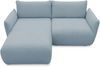 DOMO. collection Ecksofa 800 022, kleines Modulsofa in L-Form mit Taschenfederkern und attraktiver Biese-Naht, Sofa, Polsterecke, Eckcouch 194 x 168 x 79 cm (BxTxH), hellblau Bild 5