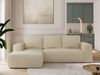 Ecksofa mit Schlaffunktion, Bettkasten und losen Kissen für das Wohnzimmer - TRENTINO - Beige Boucle - links Bild 3
