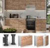 Spülenunterschrank Fame-Line Goldkraft Eiche/Weiß 100 cm, AP Marmor Vicco Bild 4