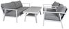 Gartensessel Samvaro Small von Brafab, aus Aluminium mit gepolstertem Olefin-Bezug, modern, weiß-grau, inkl. Kissen Bild 2