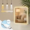 CLP Schminkspiegel Caistor LED 3 Lichtfarben USB Standspiegel transportabel,weiß Bild 3