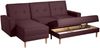 Just Cool Funktionssofa Flachgewebe Burgund Erle Natur Bild 2