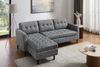 riess-ambiente Ecksofa STOCKHOLM 220 cm grau – 3-Sitzer, Strickstoff, Ottomane beidseitig, Einzelartikel 1 Teile, bequeme Eckcouch mit Federkern – ideal fürs Wohnzimmer & Gästezimmer Bild 4