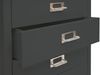 Rollcontainer HWC-L49, Schubladenschrank Stahlschrank Aktenschrank, Metall 75x40x41cm 6 Schubladen ~ dunkelgrau Bild 4